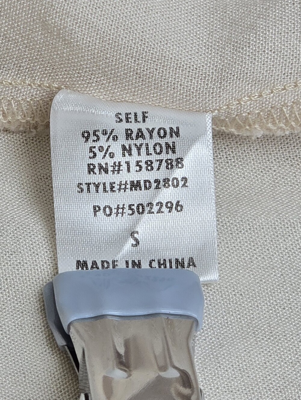 Mable Milkmaid Midi Dress Stretchy Smocked On/Off Shoulder Natural S NWOT - Picture 6 of 6